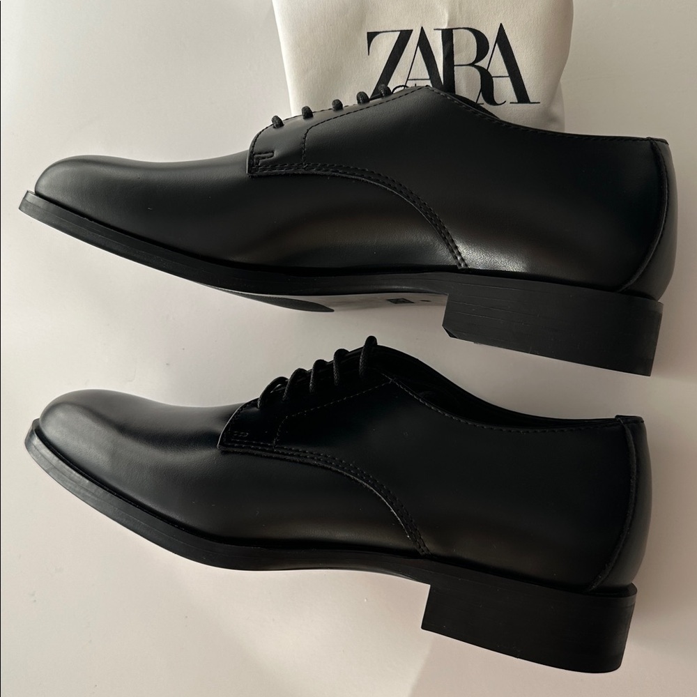 Zara Classic Black Men's Dress Elegant Shoes - Picture 6 of 17
